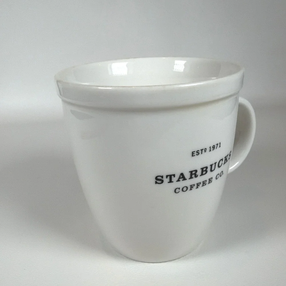 Vintage 2001 Starbucks Barista White Coffee Mug ESTD 1971 Logo